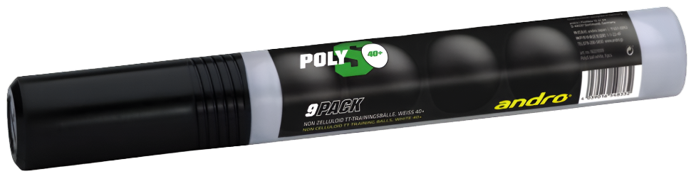 Andro Poly S Bordtennisbolde. 9 stk.